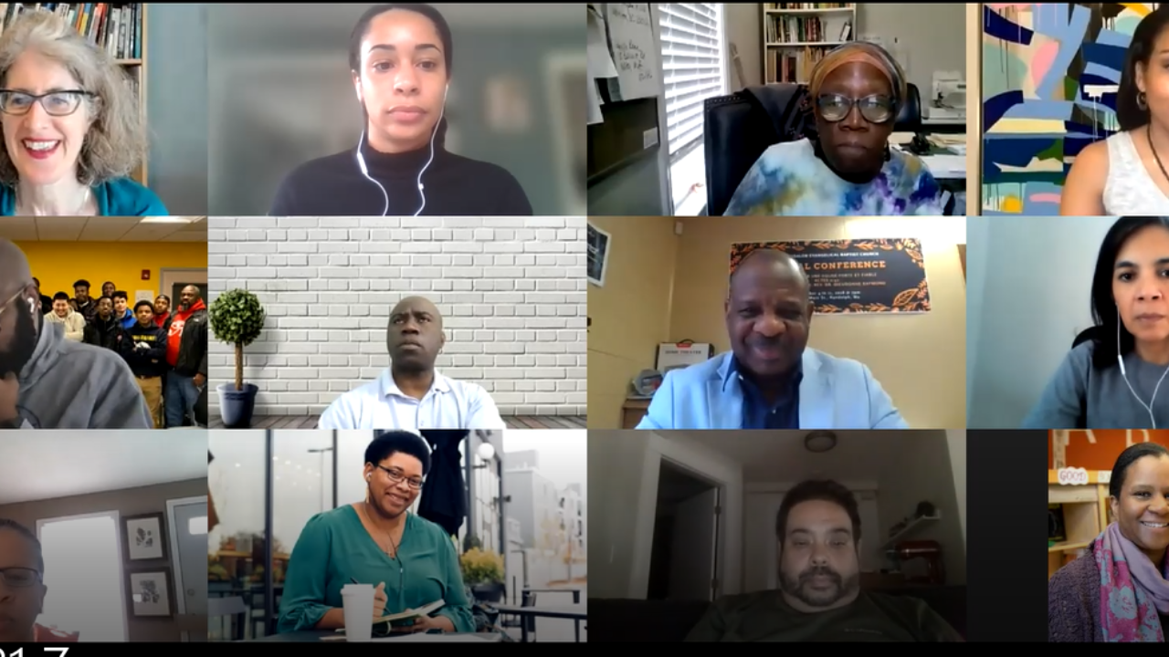 Executive Directors gather over zoom for a meeting.