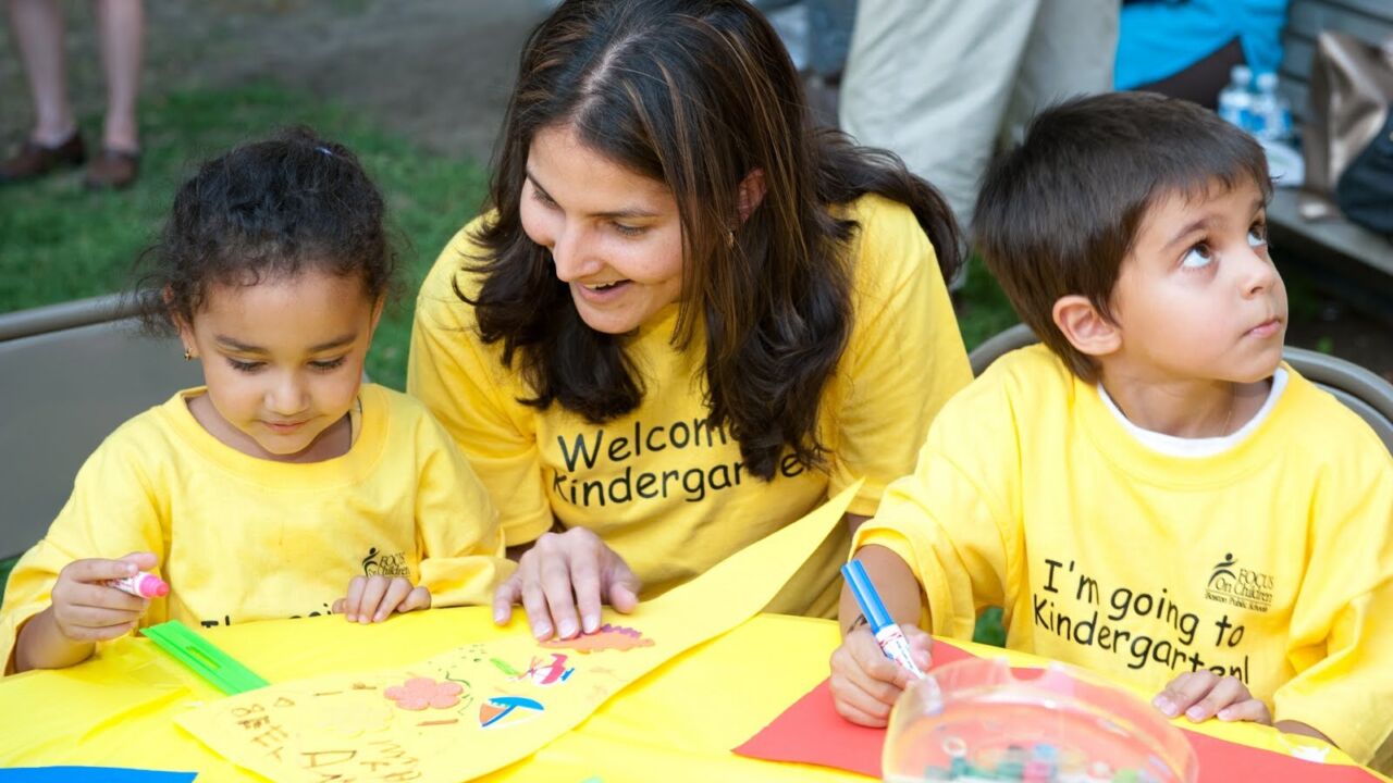 Children pictured at countdown to kindergarten