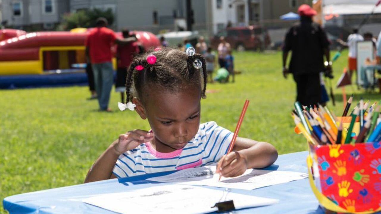 DSNI community festival - kid drawing