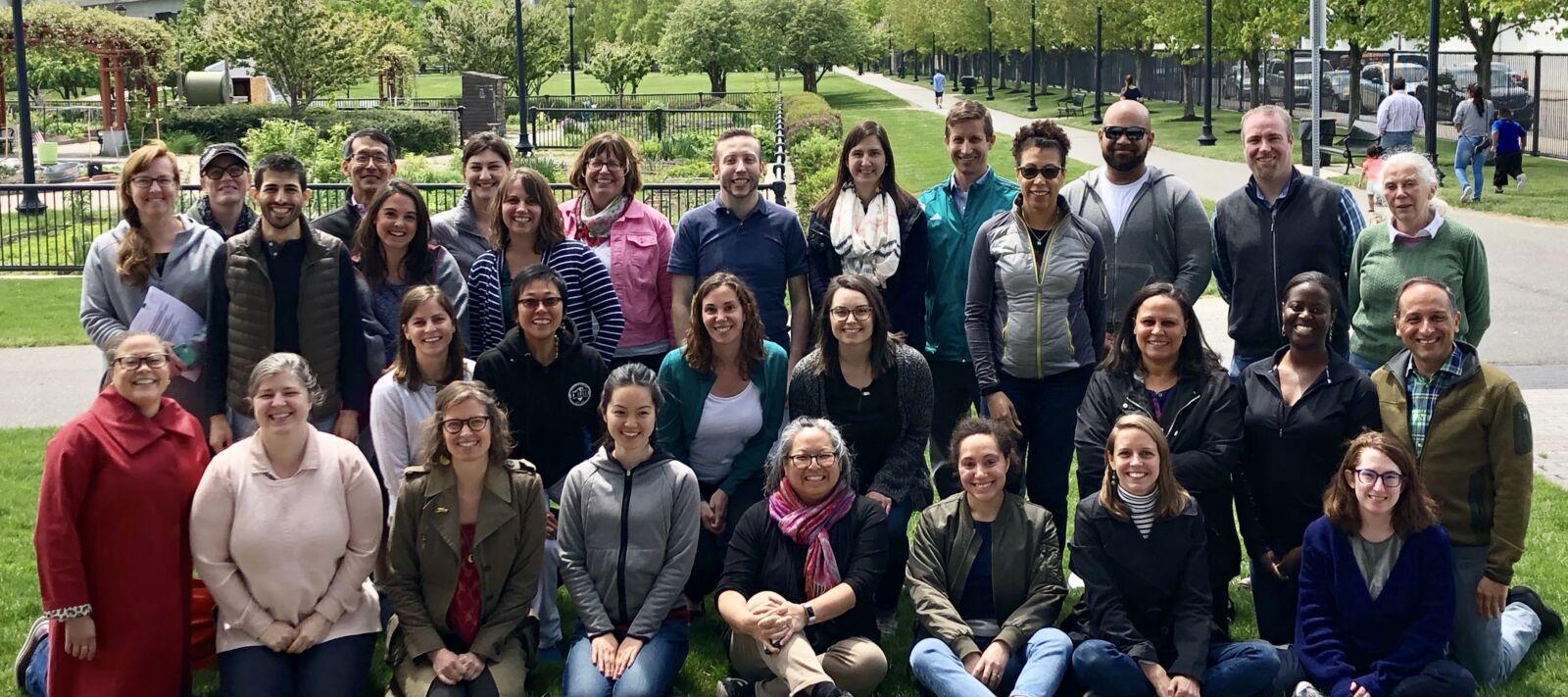 A photo of Barr staff on retreat in 2018.
