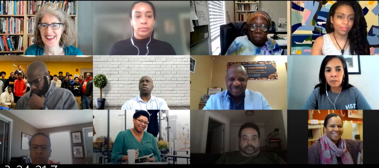 Executive Directors gather over zoom for a meeting.