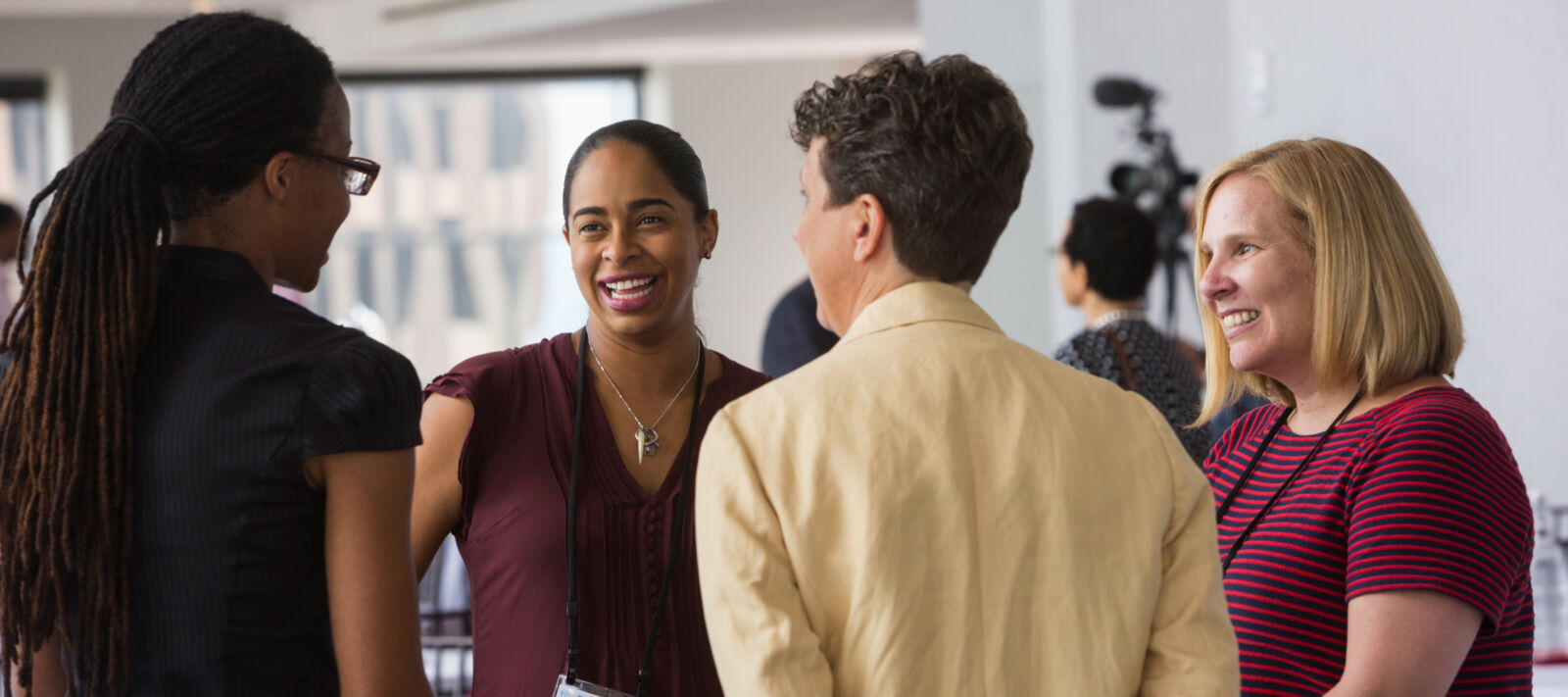 Educators talking at Barr event